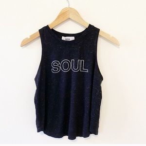 Soulcycle Black Shimmer SOUL Tank Size XS